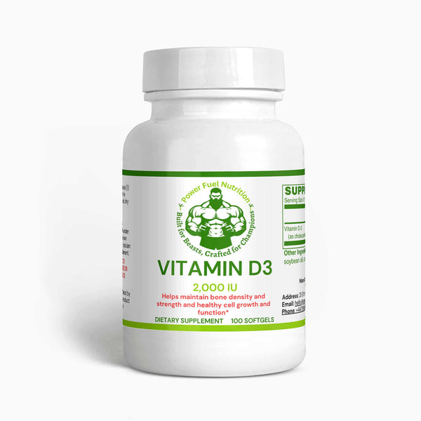 Vitamin D3 2,000 IU> Boost your energy and well-being with Power Fuel Nutrition Vitamin D3 2,000 IU. This essential vitamin supports healthy bones, immune function, and more. > $15.50 > Power Fuel Nutrition