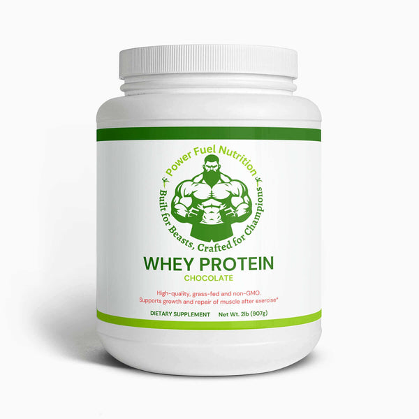 Whey Protein (Chocolate Flavour)> Elevate your workout and fuel your body with Power Fuel Nutrition's Whey Protein! Our delicious, chocolate flavored protein is packed with essential nutrients > $49.90 > Power Fuel Nutrition