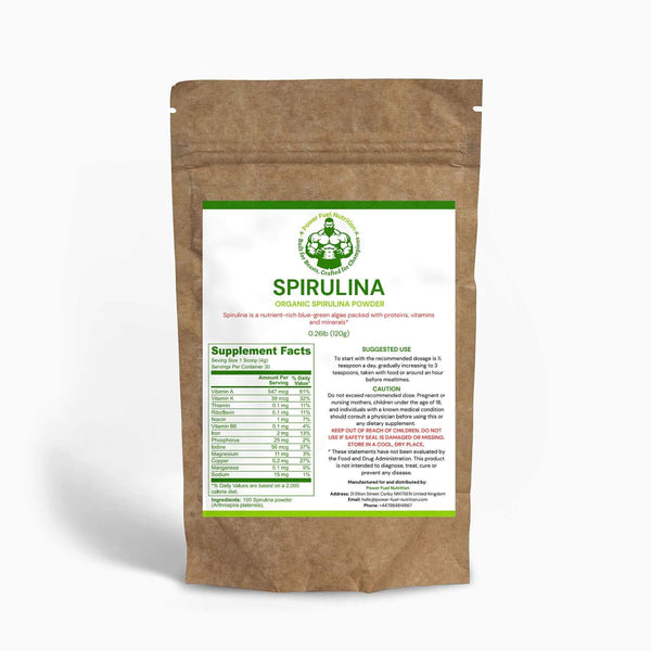 Organic Spirulina Powder> Boost your health with Power Fuel Nutrition's Organic Spirulina Powder! Made from natural ingredients, this powder is packed with essential nutrients & more!! > $16.50 > Power Fuel Nutrition