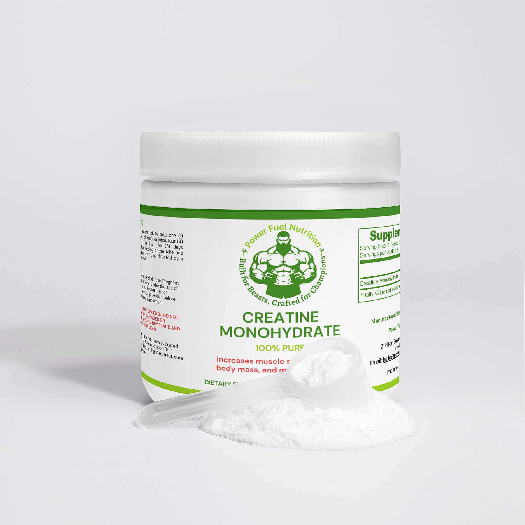 Creatine Monohydrate> "Experience explosive strength and muscle growth with Power Fuel Nutrition's Creatine Monohydrate! Increase your power output & improve athletic performance > $35.50 > Power Fuel Nutrition