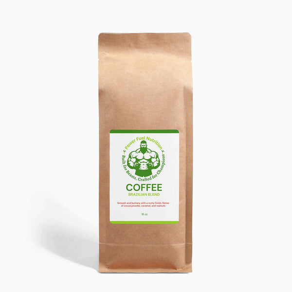 Brazilian Blend Coffee 16oz> "Experience the delicious and energizing blend of Power Fuel Nutrition's Brazilian Blend Coffee. This 16oz bag is packed with essential nutrients to fuel your > $51.00 > Power Fuel Nutrition